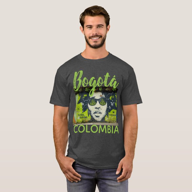 Bogotá Colombia, gatagraffitti, manar T Shirt (Hel framsida)