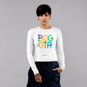 Bogota Colombia Pop Art Brev T Shirt