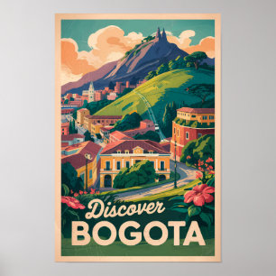 Bogota Colombia Resa Konst Vintage Poster
