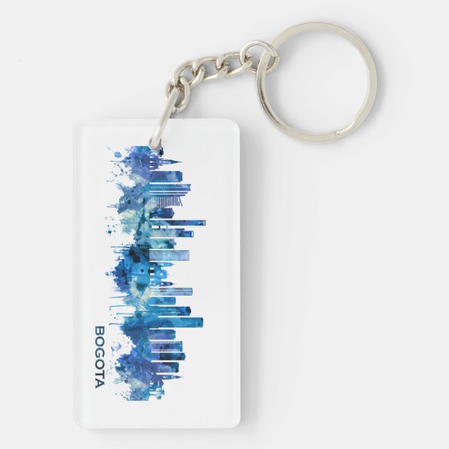 Bogota Colombia Skyline Blue (Baksidan)