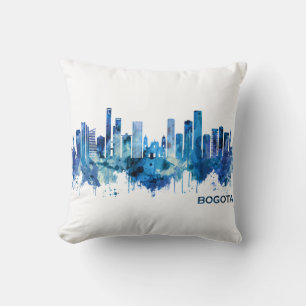 Bogota Colombia Skyline Blue Kudde