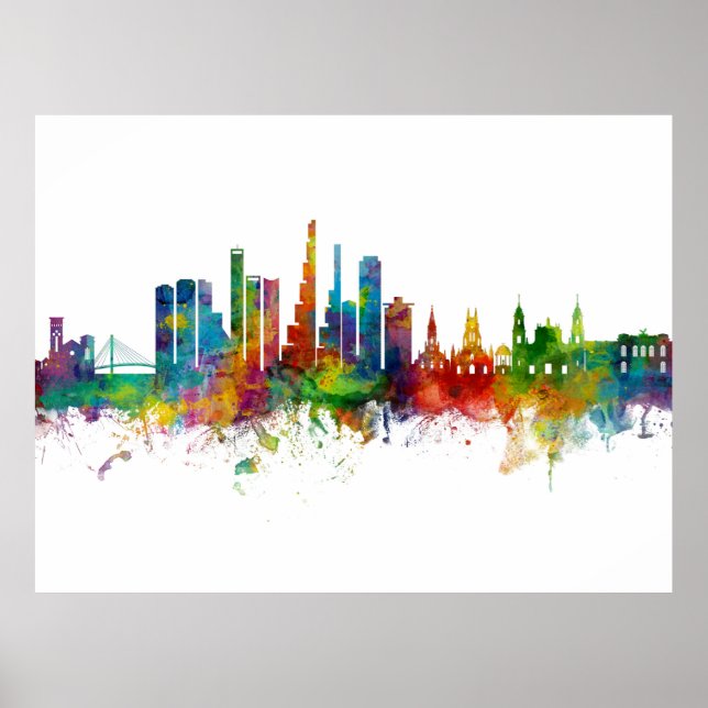 Bogotá Colombia Skyline Poster (Framsidan)