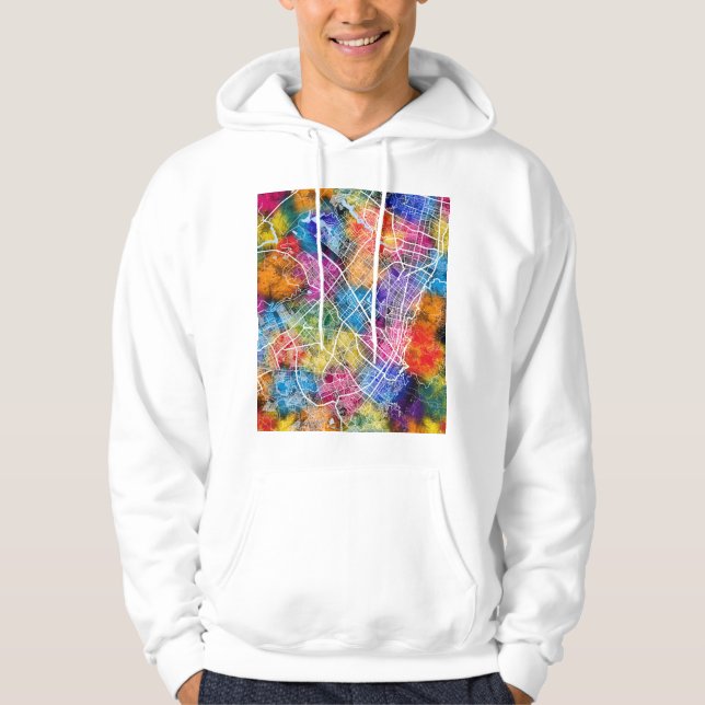 Bogotá Colombia Stadskarta Hoodie (Framsida)