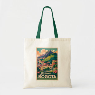 Bogota Colombia Travel Art Vintage Tygkasse