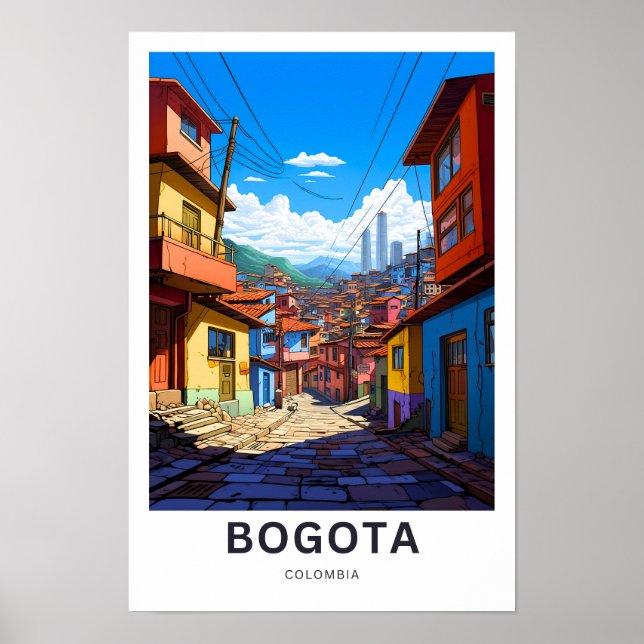 Bogota Colombia Travel Skriv ut Poster (Framsidan)