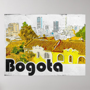 Bogota Colombia Vintage Poster