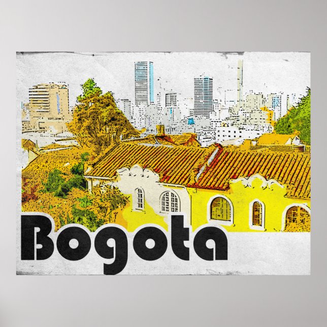Bogota Colombia Vintage Poster (Framsidan)