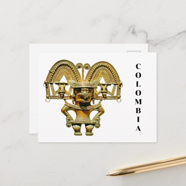 Bogotá Guld Vykort (Fram/Back In Situ)