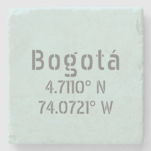Bogotá Latitude- och longitudkoordinater Stenunderlägg