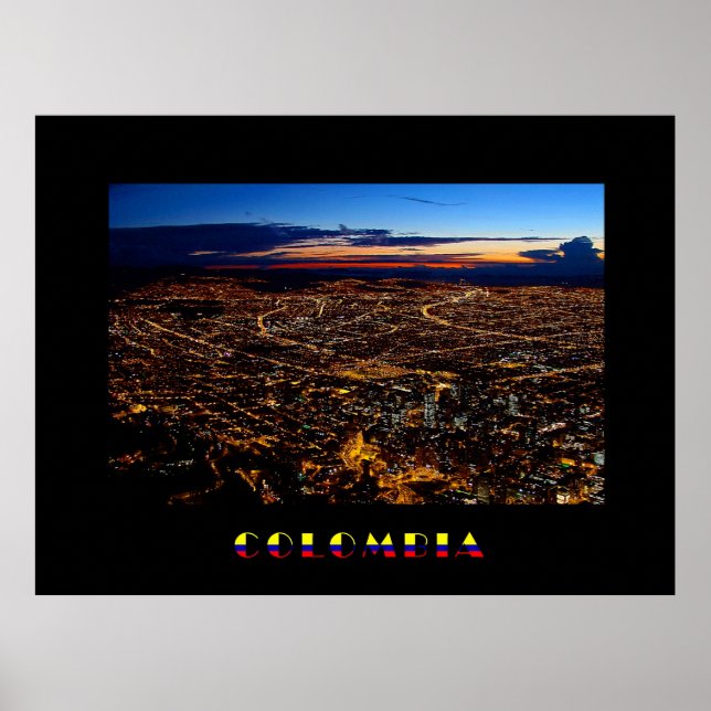 Bogotá Night Panorama Poster (Framsidan)