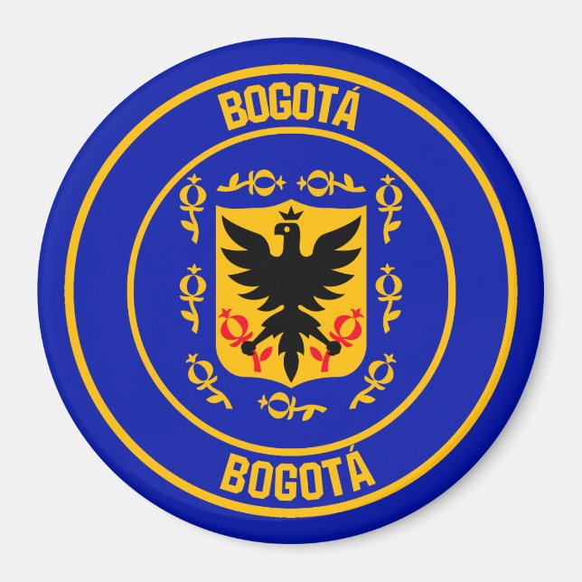 Bogotá Round Emblem Magnet (Framsidan)