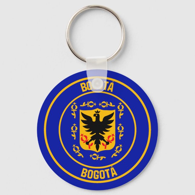 Bogotá Round Emblem Nyckelring (Framsida)