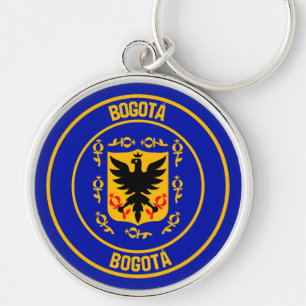 Bogotá Round Emblem Rund Silverfärgad Nyckelring