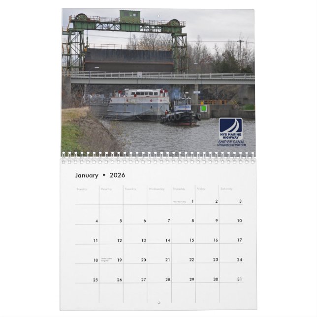Bogserbåtar och last av NYS-flottahuvudvägen Kalender (Jan 2026)