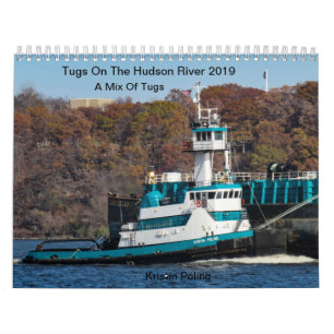Bogserbåtar på den Hudson River blandningen 2019 Kalender