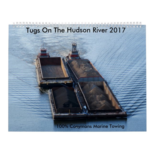 Bogserbåtar på den Hudson River Coeymans flottan Kalender (Omslag)