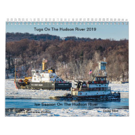 Bogserbåtar på den Hudson River issäsongen 2019 Kalender