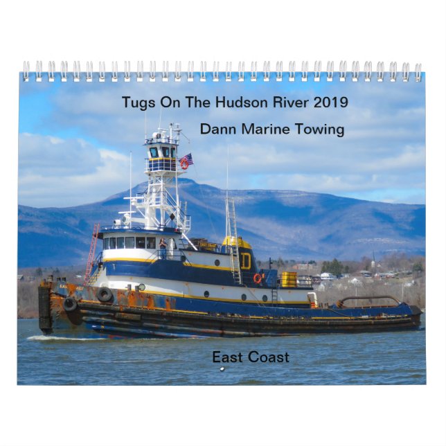 Bogserbåtar på Hudsonet River 2019 Dann marin- Kalender (Omslag)