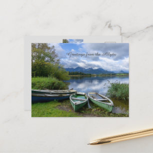 Bogserbåtar vid sjö - Allgäu Vykort