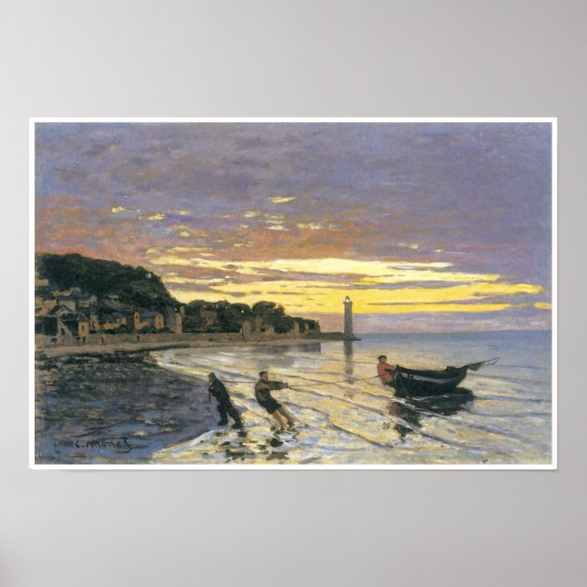 Bogserbåten Honfleur, 1864, Claude Monet Poster (Framsidan)