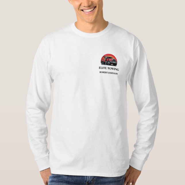 Bogseringsservice eller logotyp för valfritt föret t shirt (Framsida)
