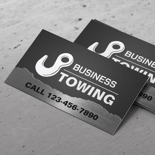 Bogseringstjänsten Tow Krok Logotyp Professionell  Visitkort (Skapare uppladdad)