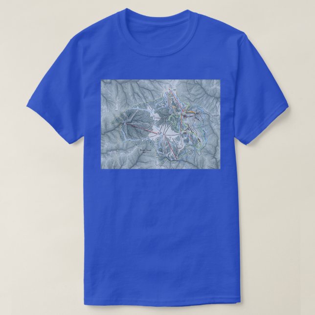 Bogus Basin Resort Trail Karta T Shirt (Design framsida)