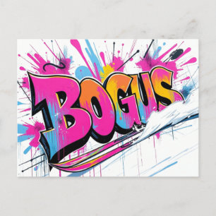 Bogus Basin Ski Resort Idaho graffiti Postcard Vykort