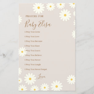 Bohemain Daisy Blommigt Prayers for Baby