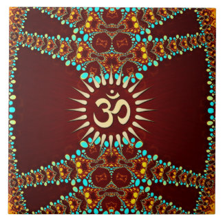 Bohemain Jewel Aum Omkara Ceramic Tile Kakelplatta
