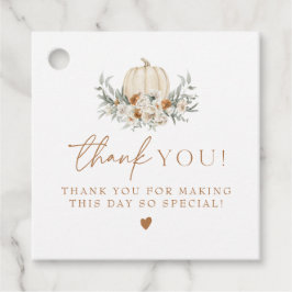 BOHEME Boho Fall Terracotta Blommigt Pumpkin Gåvor Etiketter