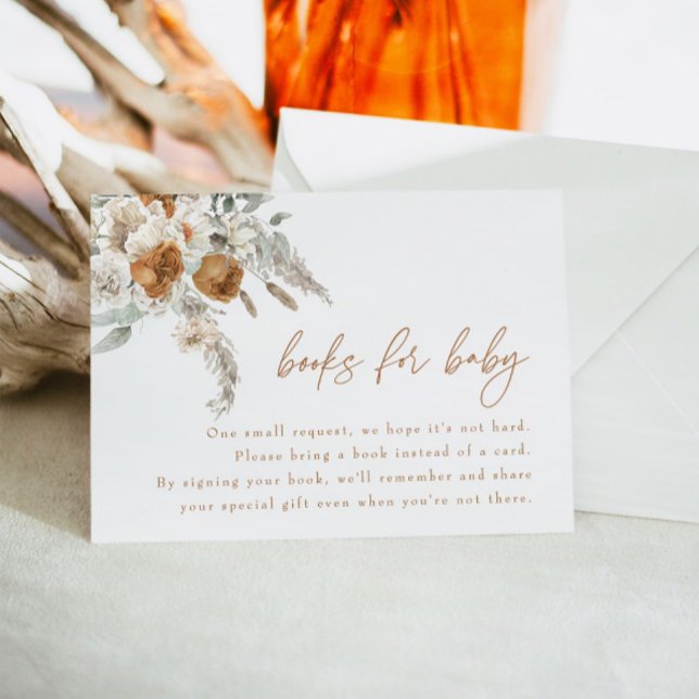 BOHEME Boho Terracotta Blommigt Bokar för Baby Car Inbjudningar (Skapare uppladdad)