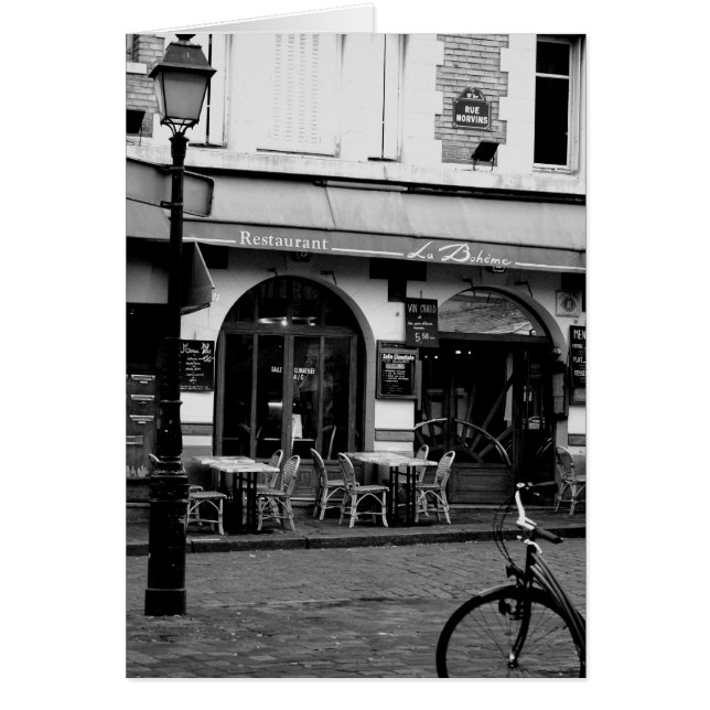 Boheme Cafe Hälsningskort (Framsidan)