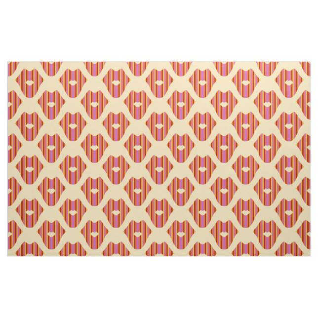 Boheme Läppar på Gult Tyg (Fat Quarter)