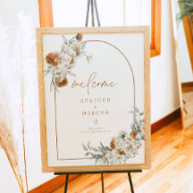 BOHEME Terracotta Blommigt Boho Baby Shower Välkom