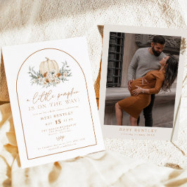 BOHEME Terracotta Blommigt Pumpkin Baby Shower Inbjudningar