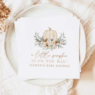 BOHEME Terracotta Blommigt Pumpkin Baby Shower Pappersservett