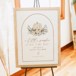 BOHEME Terracotta Pumpkin Baby Shower Välkommen Poster