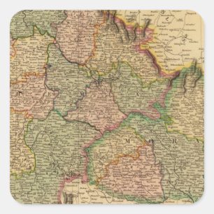 Bohemia Moravia Fyrkantigt Klistermärke