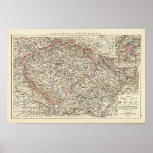 Bohemia Moravia, österrikiska Silesia 2 Poster