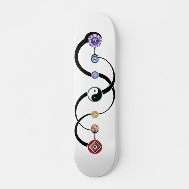 Bohemian 7 Chakras - Skateboard (Framsida)