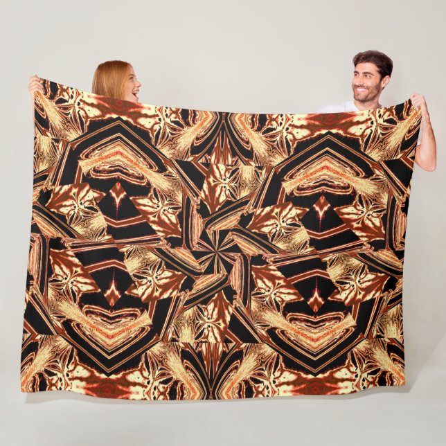 Bohemian A pansy in Garden Abstrakt Mysigt Fleecefilt (På plats)