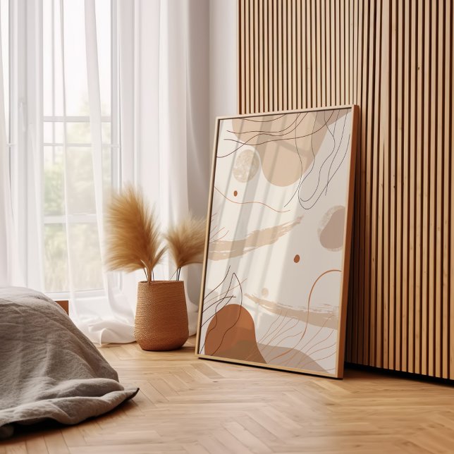 Bohemian Abstrakt Beige Poster (Skapare uppladdad)