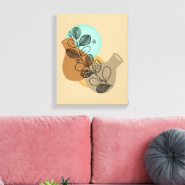 BOHEMIAN ABSTRAKT MINIMALIST MED BLACK LÖV CANVASTRYCK