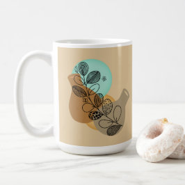 BOHEMIAN ABSTRAKT MINIMALIST MED BLACK LÖV KAFFEMUGG