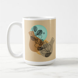 BOHEMIAN ABSTRAKT MINIMALIST MED BLACK LÖV KAFFEMUGG