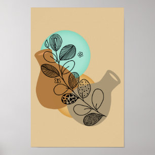 BOHEMIAN ABSTRAKT MINIMALIST MED BLACK LÖV POSTER
