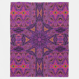 Bohemian Apple Blommar Lila Dream Mysigt Fleecefilt