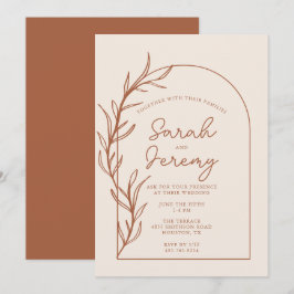 Bohemian Arched Terracotta Bröllop | Inbjudan