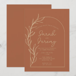Bohemian Arched Terracotta Bröllop | Inbjudningar